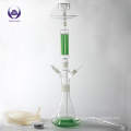 Customized hand blown led borosilicate glass  pipe glass shisha hookah